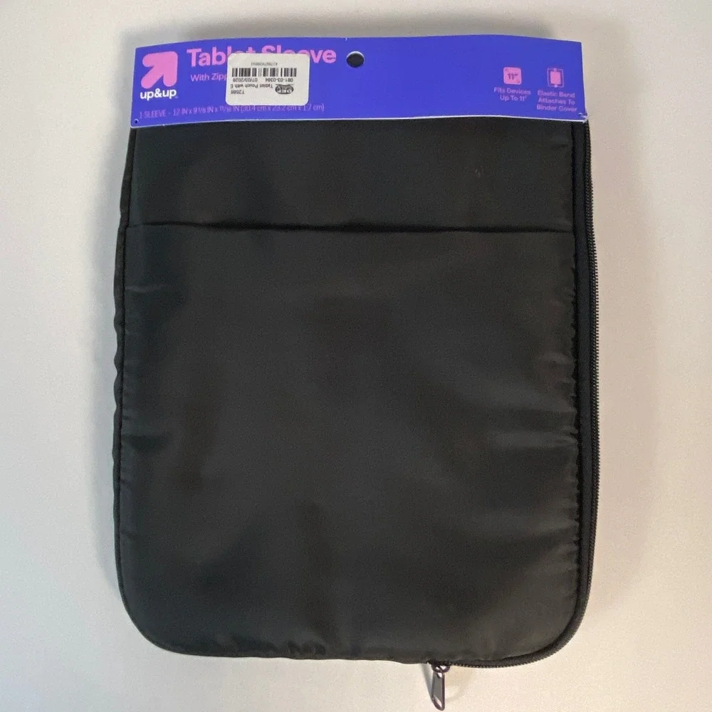 Up & Up Tablet Sleeve Zipper Pouch Elastic Binder Band Fits up to 11
